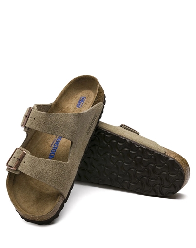 Arizona Soft Footbed Suede Leather Sandal - Taupe - Birkenstock